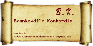 Brankován Konkordia névjegykártya